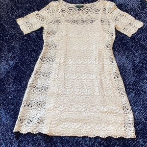 Ralph Lauren white lace dress with slip